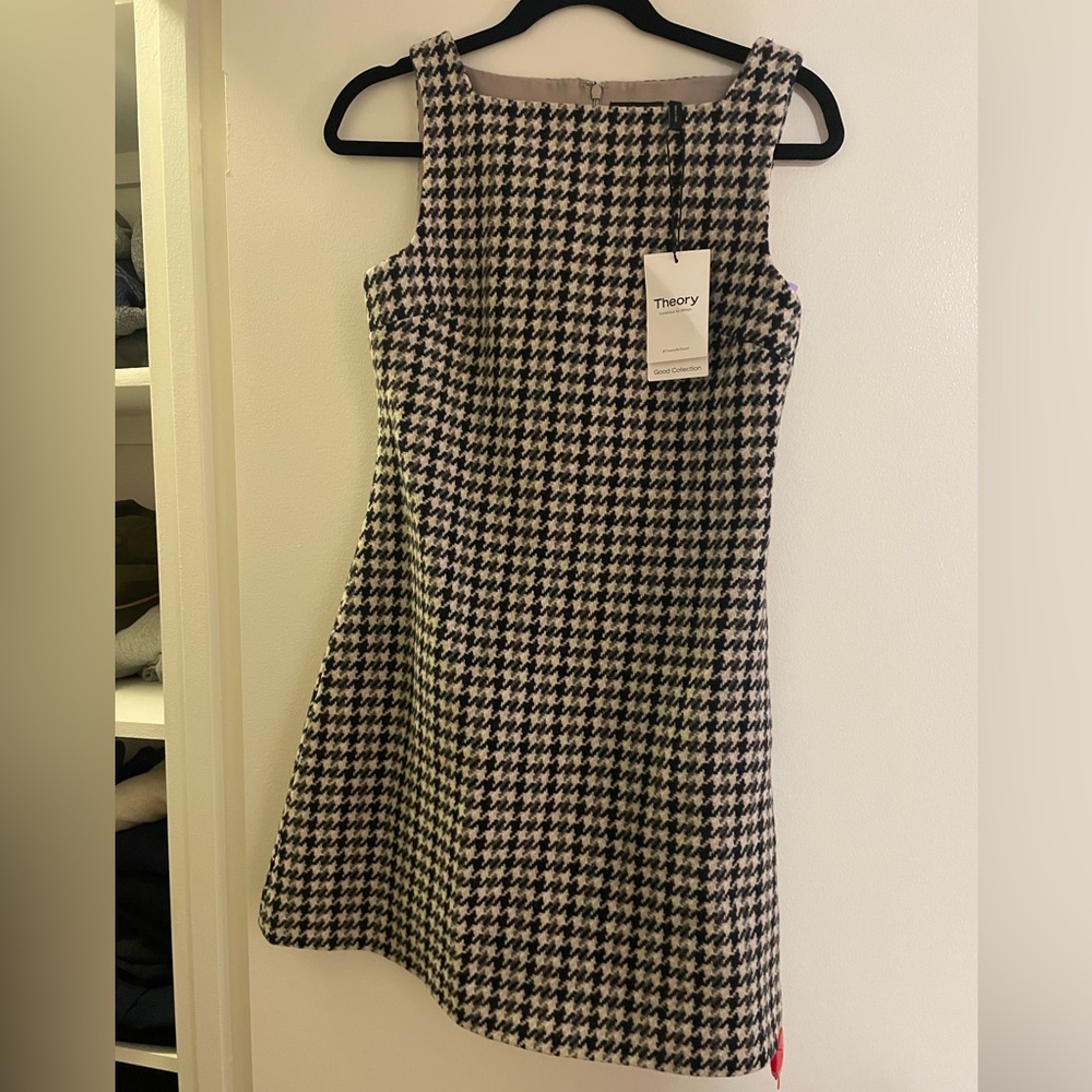 Theory Houndstooth Mini Dress (NWT)